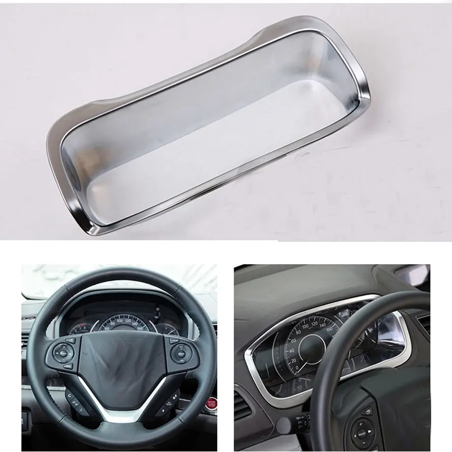 

New Chrome ABS Console Dash Panel Decorative Frame Cover For CRV CR-V 2012-2014 Car Styling Car-covers