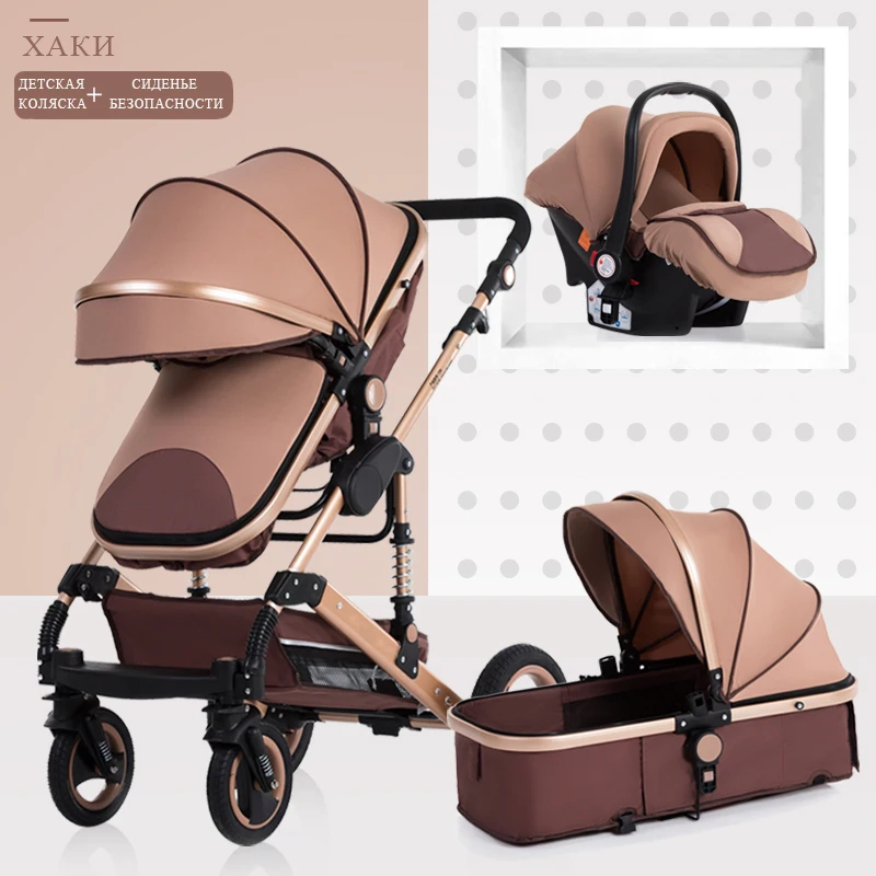 gold baby pram