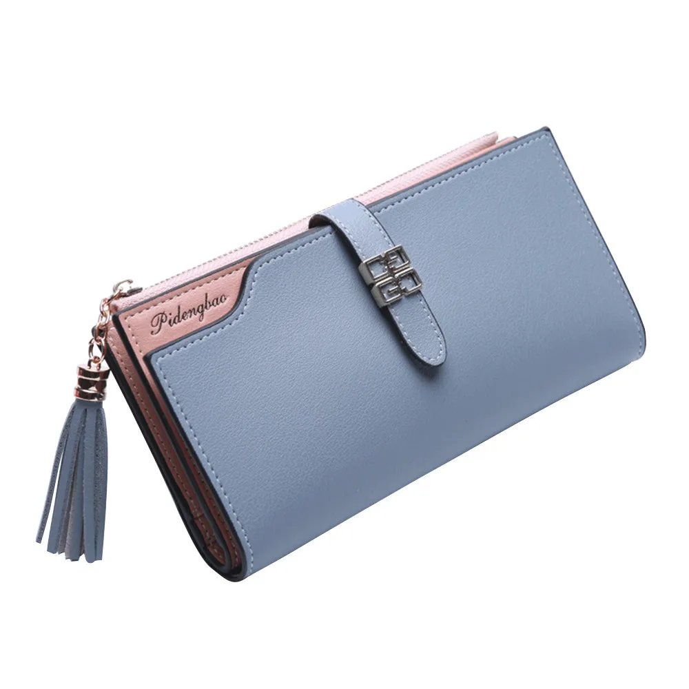 

2019 Vintage Matte Women Wallet Bag Luxury Brand Ladies Casual Leather Wallet Women Hasp Zipper The Latest Casual Fashion