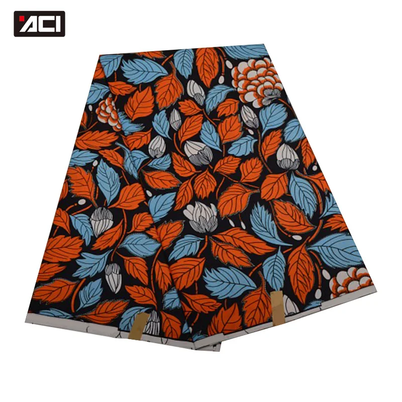 

ACI New Ankara Fabric African Real Wax Print 6 Yards/Piece Hot Sale Veritable Real Wax African Fabric Tissus Patchwork For Party