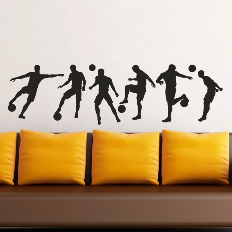 

Football - football player silhouette set wall art vinyl decal sticker, boy room home living room decoration ZQ08