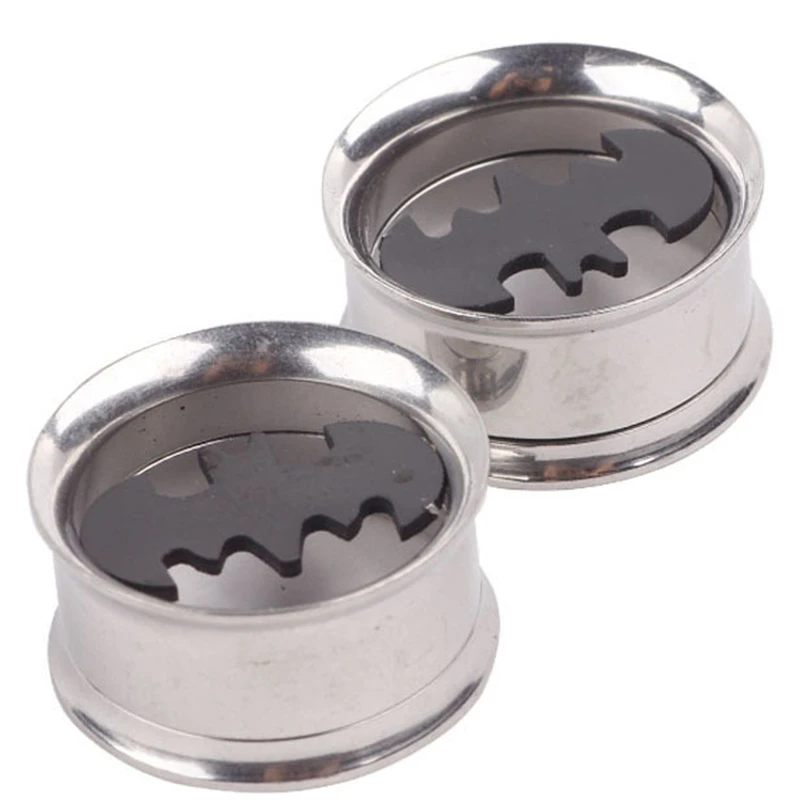 

New Hot Style Cute Animal Bat Flesh Tunnel Plug Gauge Ear Stretcher Expander Earrings Piercing Helix Fashion Body Jewelry