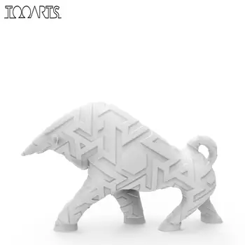 

New Bull Sculpture Cattle Statue 3D Printed Sculpture Desk Tabletop Statue Collectible Home Decor