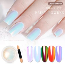 0,2 г/кор. ракушка Русалка жемчуг лак с зеркальным эффектом порошок Фея Радуга Дизайн ногтей украшения Маникюр лак дизайн пигмент пыль