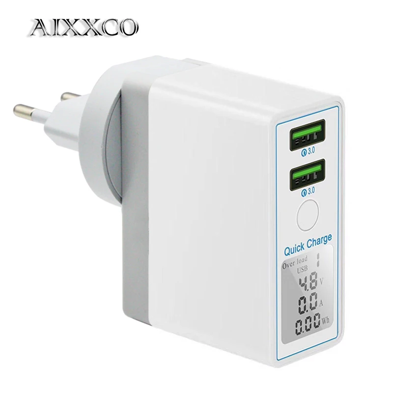 AIXXCO Быстрая зарядка 3,0 36 Вт USB зарядное устройство для iPhone X 8 быстрая QC 3,0 зарядное устройство для samsung Galaxy s9 s10 Xiaomi Mi 8 9 USB зарядное устройство - Тип штекера: Европейский Союз (ЕС)