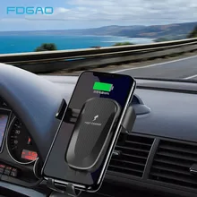 FDGAO 10 Вт Быстрая Зарядка Qi Беспроводное Автомобильное зарядное устройство держатель телефона на вентиляции для iPhone 8 X XS Max XR samsung S10 S9 S8 Note 9 8