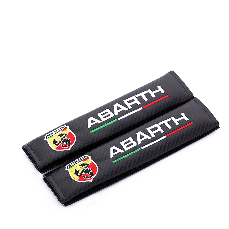 Вышивка для ABARTH эмблема автомобиля сиденье из углеродного волокна ремень Обложка Наплечная Накладка для Fiat Alfa Romeo ferrari lamborghini аксессуары