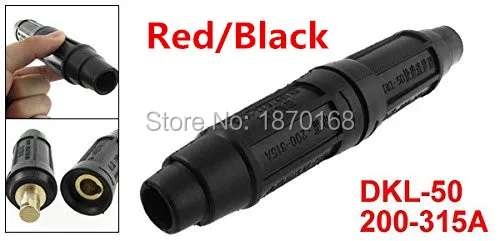 

DKL-50 200-315A 50mm2 Red/Black Welding Cable Quick Fitting Soldering Male Female Connector