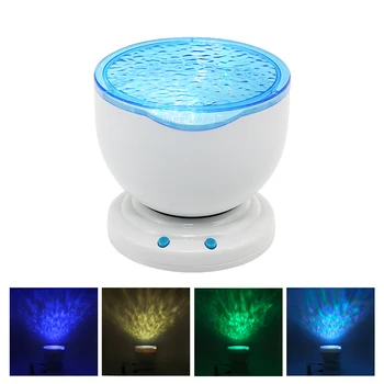 

New Multicolor Romantic Aurora Master LED Light Ocean Wave Light Projector Lamp bedside table children's night light bedroom