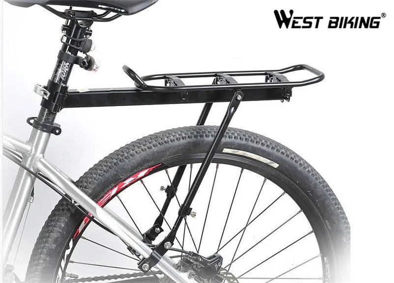 WEST BIKING, Гибкая регулировка, задняя стойка, задняя часть, быстрый выпуск, 50 кг, нагрузка MTB, Велоспорт, V тормоз, велосипед, аксессуары для велосипедной стойки