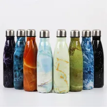 Creative Marble Texture Water Bottle 500ml Stainless Steel Portable Thermos Outdoors Bicycle Vacuum Insulated Cup Creative Marble Texture Water Bottle 500ml Stainless Steel Portable Thermos Outdoors Bicycle Vacuum Insulated Cup