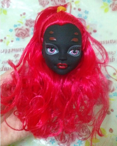 monster high doll red and black hair