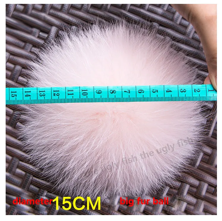 Winter fur pompom hat for women fur hat pom pom hat fur pom poms beanie women bobble hat (10)