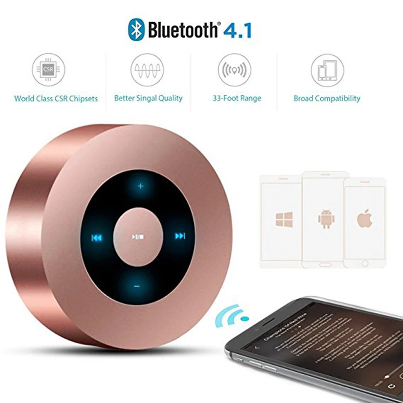 Светодиодный сенсорный дизайн] Bluetooth динамик, XLeader портативный динамик с HD звуком 12 часов воспроизведения/Bluetooth 4,1/Поддержка Micro SD