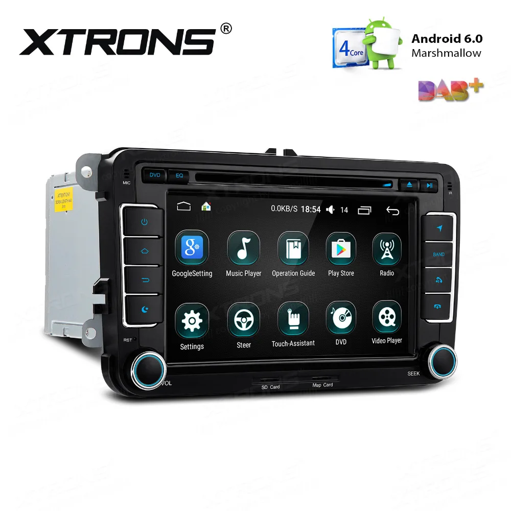 XTRONS 7 "Android головное устройство стерео радио gps видео Автомобильный DVD плеер для