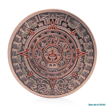 

The Mayan Aztec Count Calendar Commemorative Coin Zinc Alloy Commemorative No-currency Coins Gift