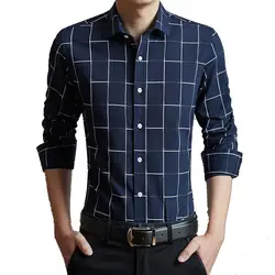 Мужская клетчатая рубашка Мода 2019 г. одежда мужская рубашка повседневное теплые мягкие рубашки с длинными рукавами Camiseta Masculina Chemise Homme