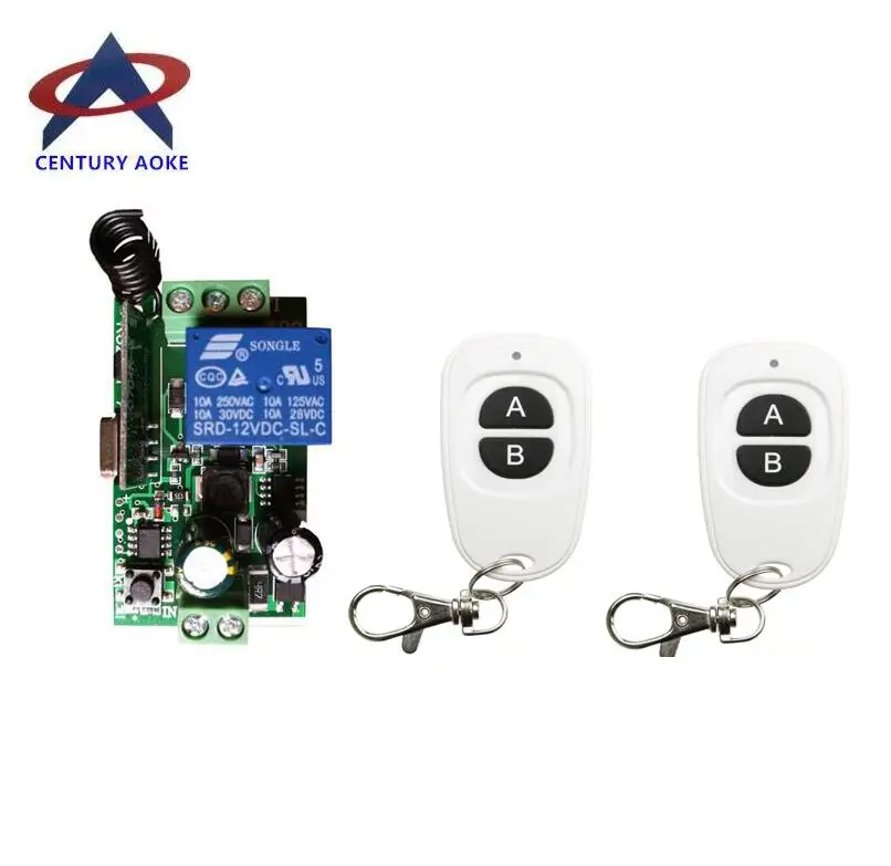 

AC85v 110v 120v 220v 240v 1 ch RF беспроводной пульт дистанционного управления 1 * приемник + 2 * включение/выключение передатчика