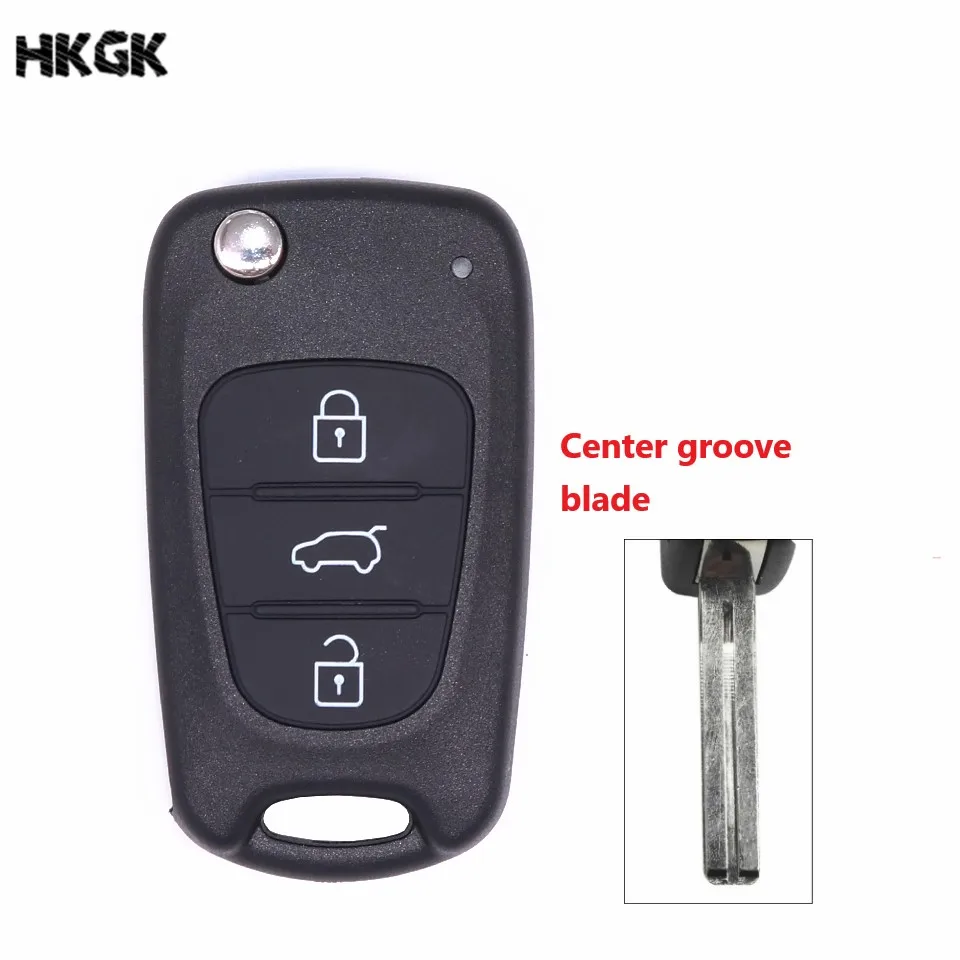 

3 Buttons Flip Folding Remote Car Key Shell Cover Case for Hyundai Solaris Accent Tucson l10 l20 l30 Kia Rio Ceed Flip Case