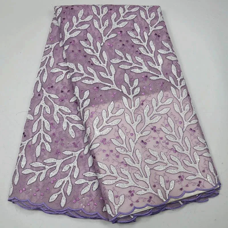 

2018 Latest African Organza Lace Fabric 2018 High Quality Seuqin Lace Fabrics White embroidered Nigerian laces Fabric PSA54-2