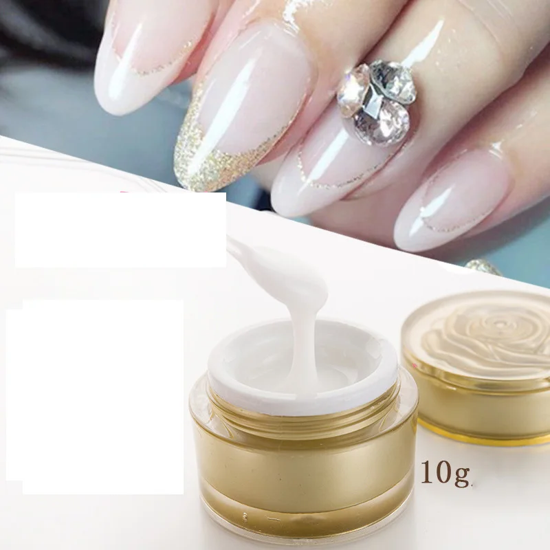 

Jelly Plastic Nail Holographic Multi-Function Model Glue Pigment Nail Ice Through Nail Polish Plastic Nail Art Extension Glue