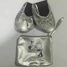 Новая Мода дамы летняя обувь портативный складной балерина обувь с сумкой