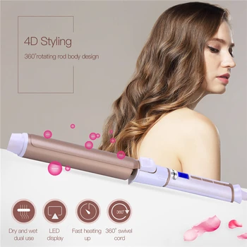 

32mm Professional Tourmaline Ceramic Hair Curler LED Curling Iron Roller Curls Wand Waver Fast Heating Fashion Styling Tools