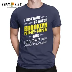 Игнорируйте мои проблемы взрослых Мужская футболка Бруклин 99 Бруклин девять Джейк Перальта 100% хлопок футболки экипажа средства ухода за
