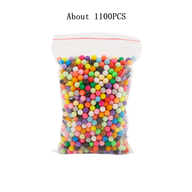 6000pcs 24 Colors beads puzzle Crystal color DIY Beads water spray set ball games 3D handmade magic toys for children - Цвет: 1100PCS