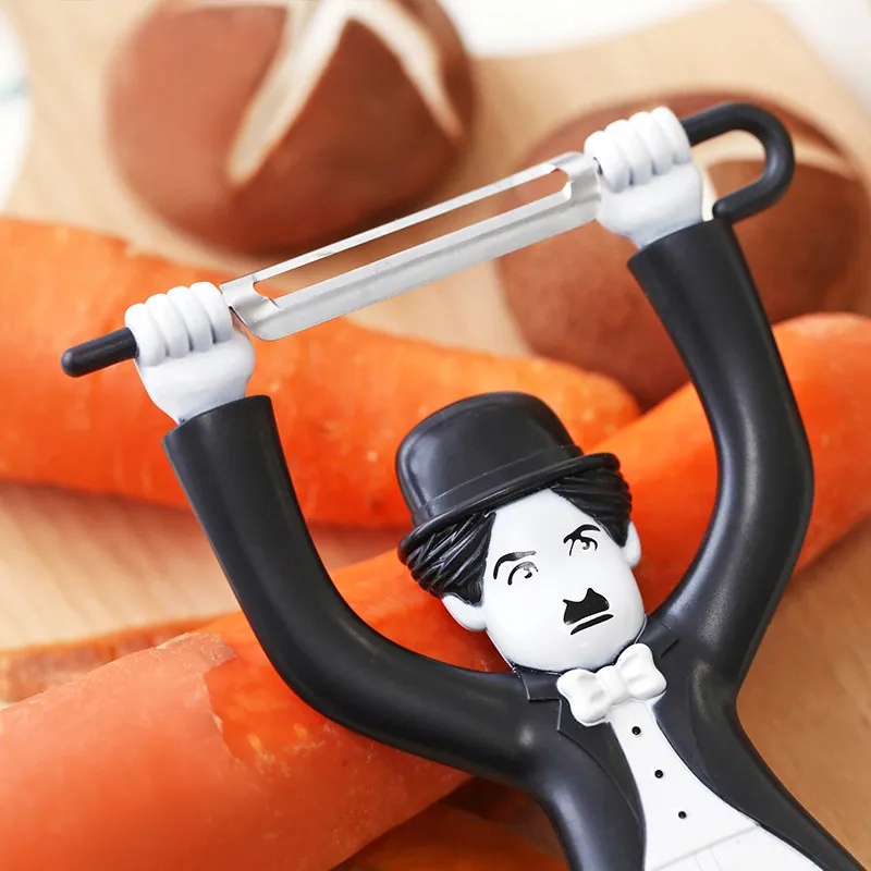 Креативные Пластиковые персонажи инструмент для чистки фруктов, овощей, картофеля Chaplin резак нож инструменты для приготовления пищи Кухонные гаджеты Аксессуары 1 шт