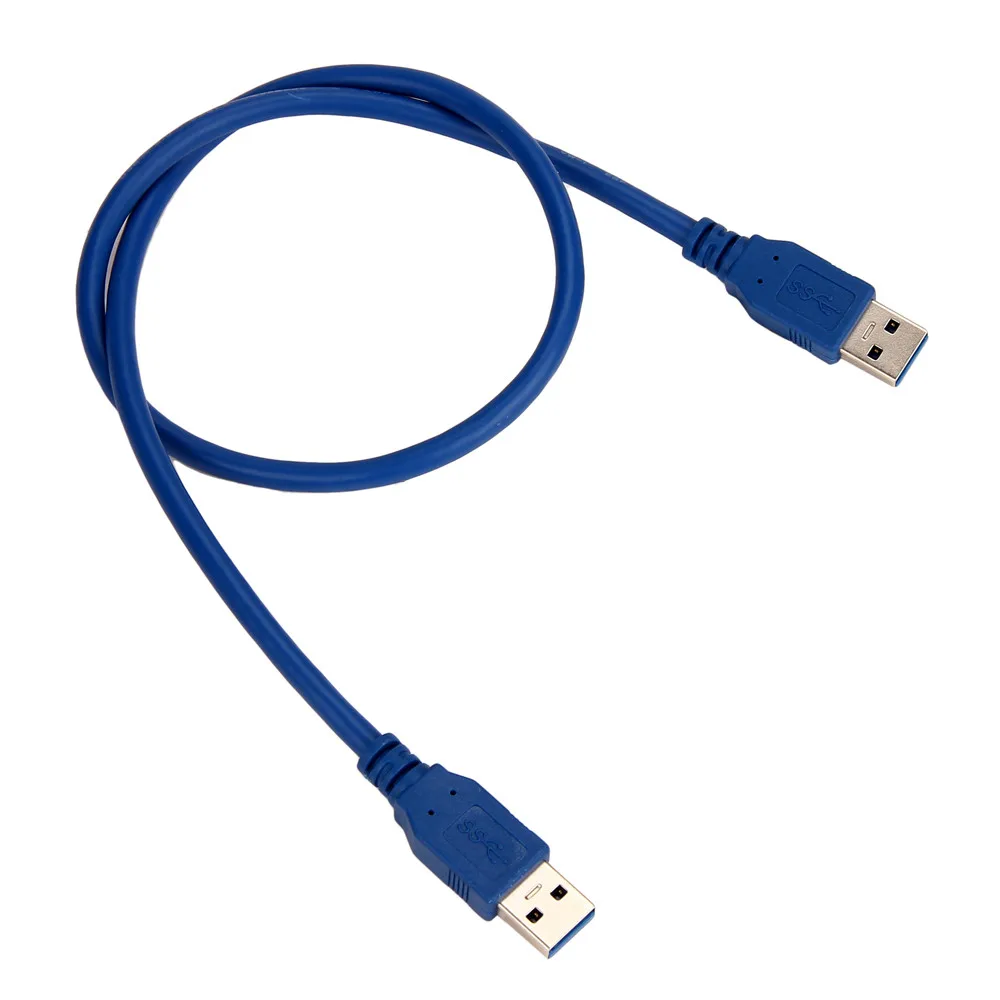 USB 3,0 Тип «Папа-папа» Тип A входящий штекер 6FT 0,6 м удлинитель для передачи данных кабель, шнур синхронизации синий 6J21 Прямая - Цвет: Синий