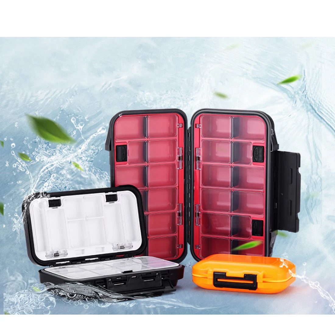 

24-grid Multi-function Waterproof Small Accessories Case Box for Fishing Bags- Grey Extra Large