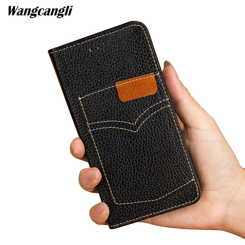 

Brand flip cowboy card position mobile phone case for LG G7 Genuine Leather phone case all handmade custom mobile phone case