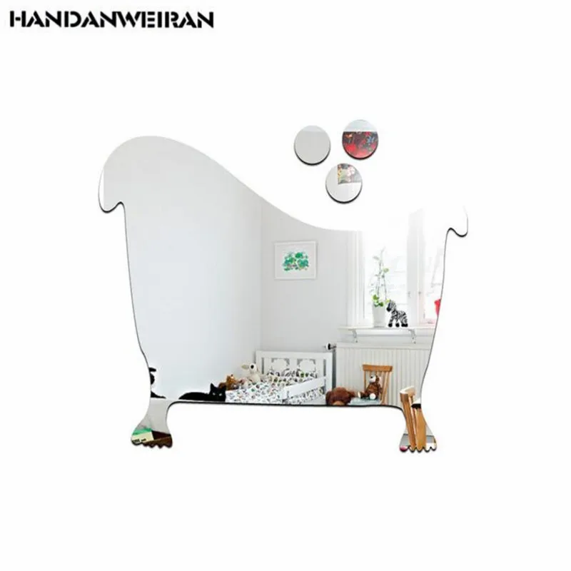 

1SETS Acrylic 3D Mirror Stickers Home Decor FUNNY WC Wall Sticker Self-Adhesive Stickers For Toilet On The DOOR