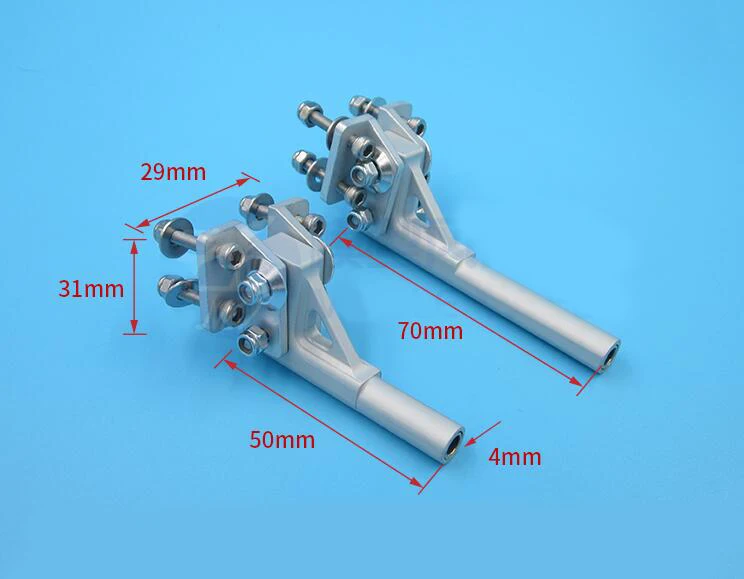 

4mm RC Boat Shaft Mount Fixing Support Drive Shaft Bracket Holder for Electric Brushless Boat Model Length 50/70mm Spare Part