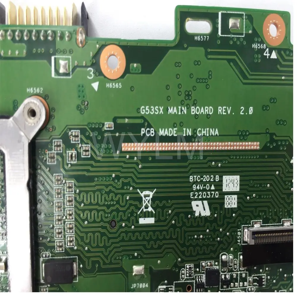 G53SX с 4 слотами оперативной памяти DDR3 Материнская плата ASUS G53SX G53SW VX7 подходит для NVIDIA GTX460M 560M тест материнской платы ноутбука