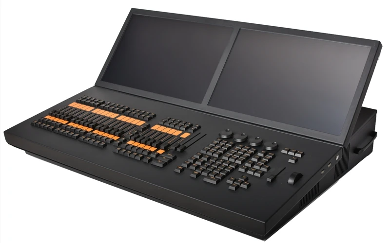 Сценическая световая консоль с сенсорным экраном MA DMX 512 контроллер света для DJ с flycase Сценическая световая консоль с сенсорным экраном MA DMX 512 контроллер света для DJ с flycase