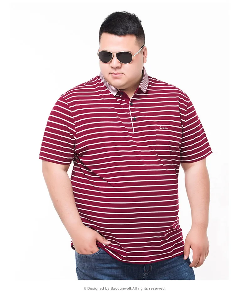 Большие размеры 10XL 8XL 6XL 5XL 4XL 92% хлопок camisa мужская рубашка поло Повседневная полосатая обтягивающая с короткими рукавами большого размера свободная Мужская рубашка