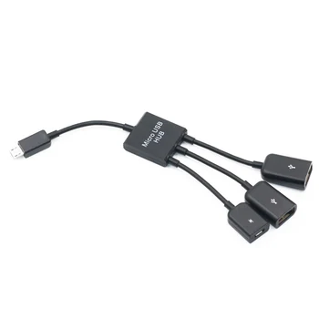 

New Hot 3 In 1 Micro USB Power Charging OTG Hub Cable Adapter Converter Extender for Samsung Sony Toshiba