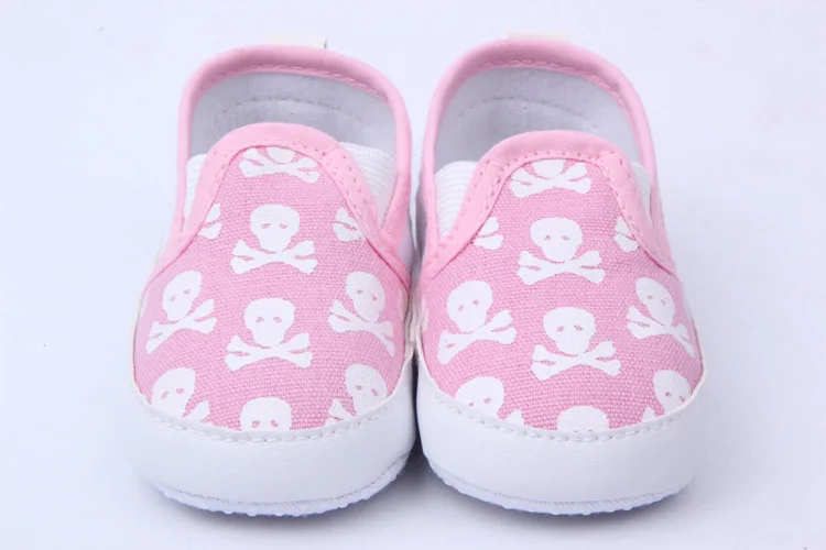 Повседневная обувь для маленьких мальчиков и девочек; сезон лето-весна-осень; ботинки; череп животное; разноцветная обувь для малышей; кроссовки; обувь для кроватки - Цвет: Розовый