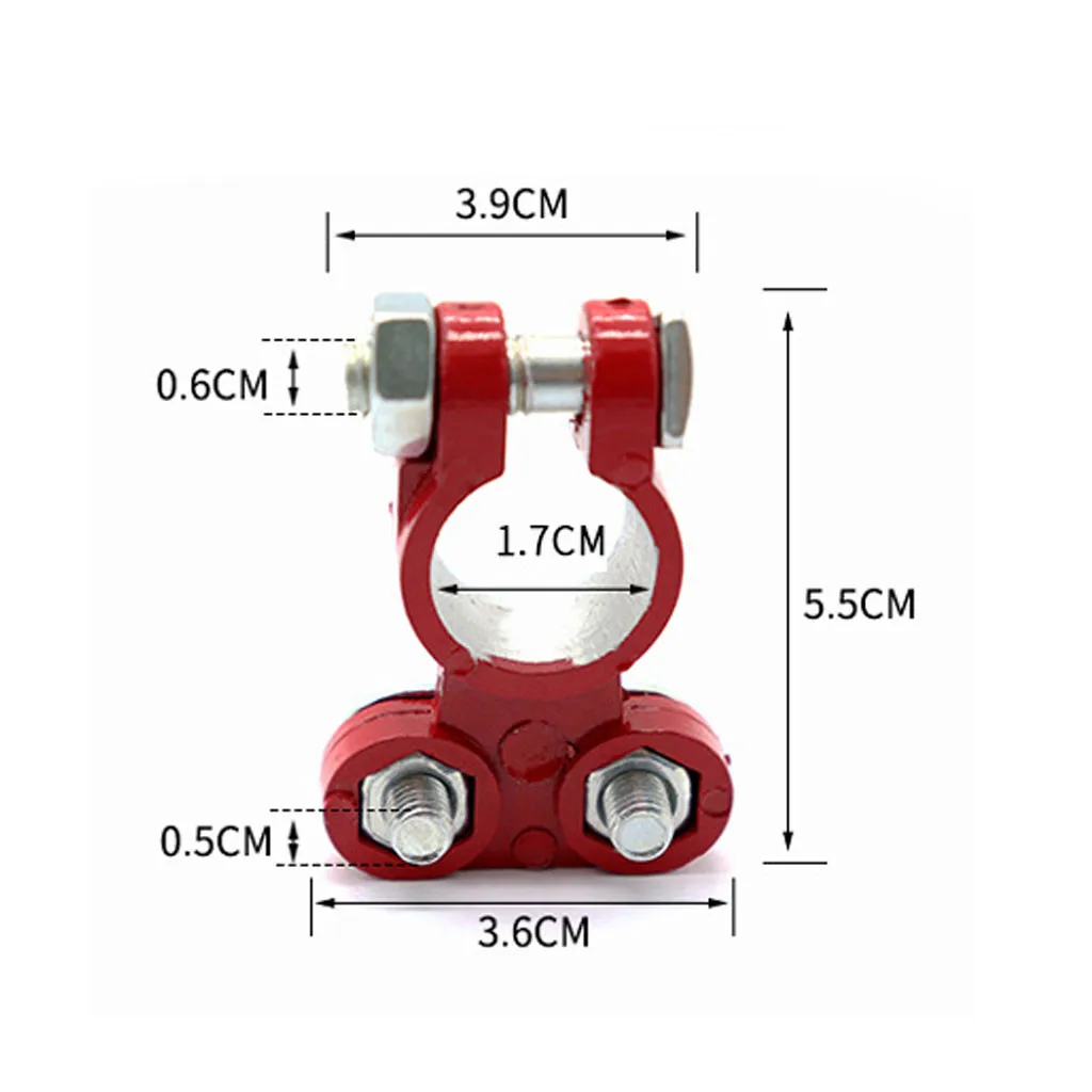 New 2 Pieces Automotive Car Boat Truck Battery Terminal Clamp Clip Connector pile head will not break corrosion resistance