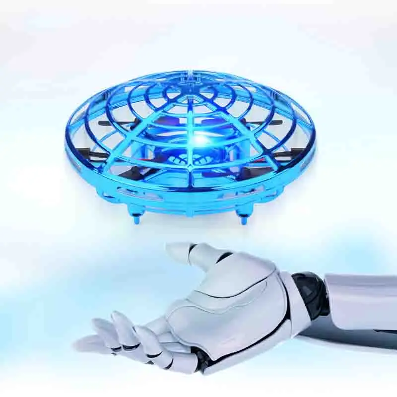 

Fun Hand-Controlled USB Charging Flying Ball Four-Axis Mini Aircraft IR Interactive Infrared Induction 360 Rotating LED Light