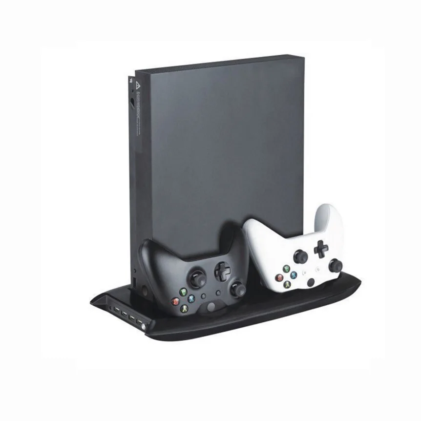 

4 in 1 Vertical Stand for Xbox one x with 4 USB Ports Hub + Cooling Fan + Controller Charger Dock for Xbox one X Game Console