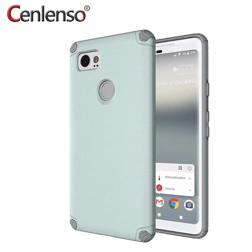 

Cenlenso Back Protective Cover Case for Google Pixel 2 / 2 XL Shockproof Magnetic Adsorption Scratch Resistant Back Shell