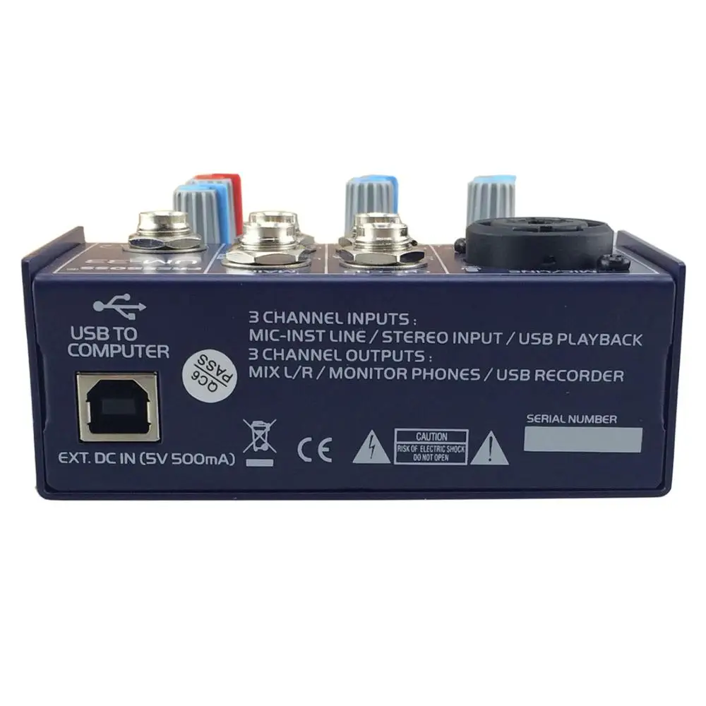 Freeboss UM 33 3 канала вход микрофонная линия вставка стерео USB воспроизведение