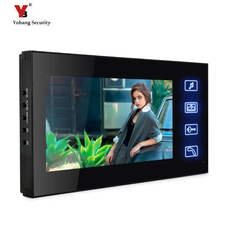 Yobang Security freeship 7-inch Monitor for video doorphone doorbell only indoor machine door intercom With recording | Безопасность и