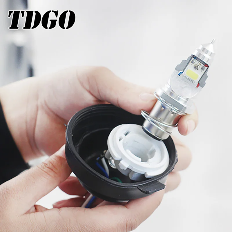 

TDGO Motor Headlamp H6 BA20D Led Motorcycle Headlight H6 Low Bulb Lamp 12V LED 2018 New 6000K 1600Lm White Bright Aluminum Light