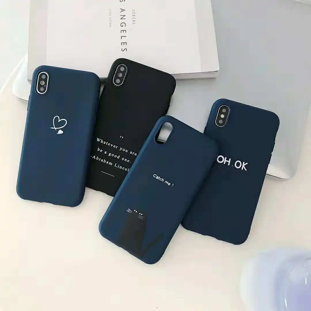 3D милый мультяшный синий чехол с сердцем для iPhone 7 8Plus X XR XS MAX силиконовые чехлы