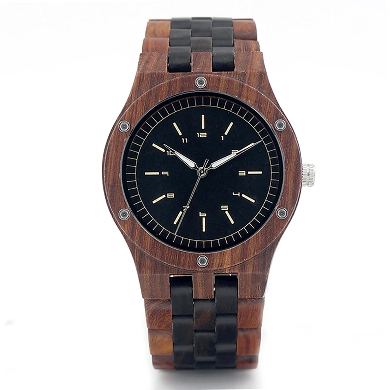 BOBO BIRD V-N18 Men Designed Luxury Watches All Wood Dressed Quartz Wrist Watch in Gift Box relogio masculino 2017