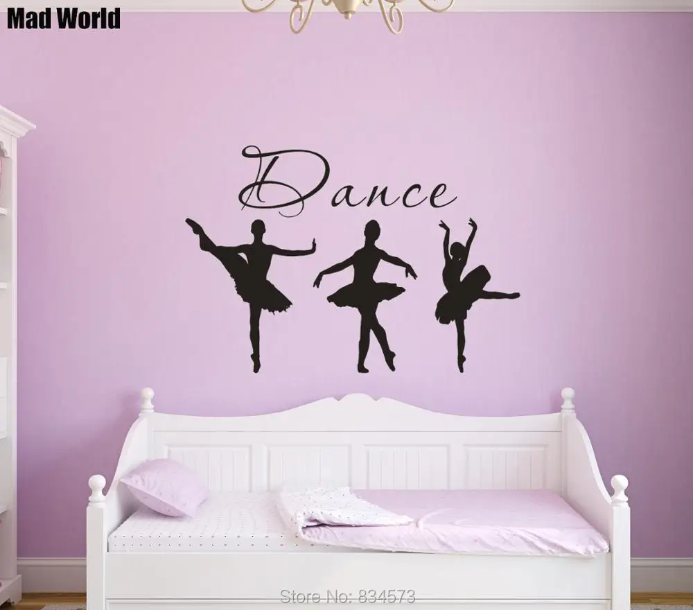 Ballet Dance Three Ballerinas Silhouette 56 82w 2